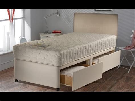 Single Divan Bed with Storage and Headboard UK - YouTube