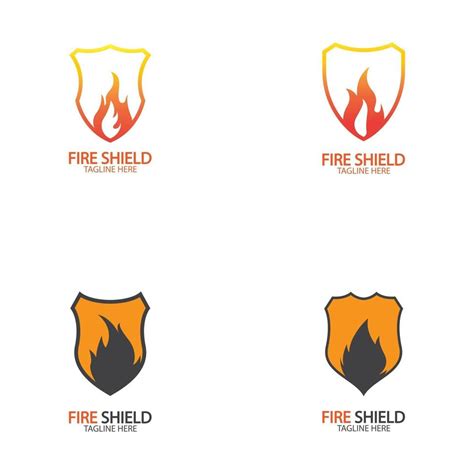 Fire shield logo design element 2533704 Vector Art at Vecteezy