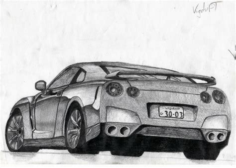 Nissan GT-R drawing by VigdriFT on DeviantArt