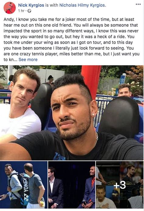 Andy Murray: Nick Kyrgios reveals why Murray announcement is a ‘sad day ...