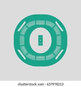 Cricket Stadium Icon Black Background White Stock Vector (Royalty Free) 602117342 | Shutterstock