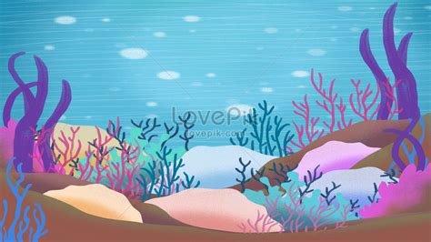 Hand Drawn Underwater World Poster Background Download Free | Banner Background Image on Lovepik ...