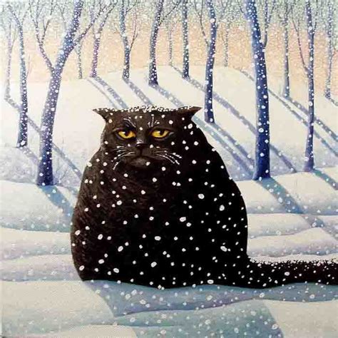 Snowy by Vicky Mount | Cats illustration, Winter cat, Cat art