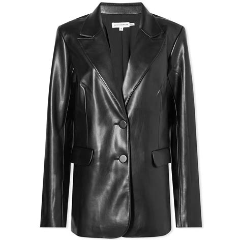 Good American Leather Look Oversize Blazer Black | END.
