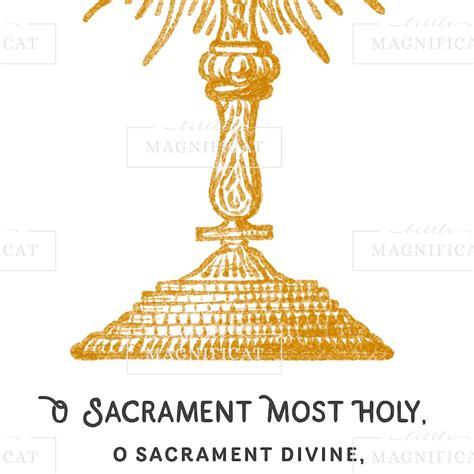 O Sacrament Most Holy Prayer After Communion Gift Blessed Sacrament ...