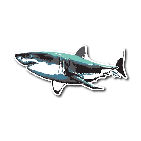 Great White Shark Sticker - Phins Apparel