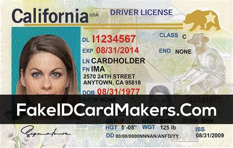 Fake California Drivers License Template