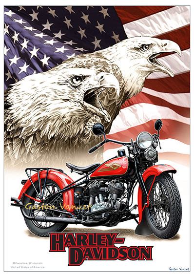 www.custommotorcycleart.com: Harley Davidson Screaming Eagle