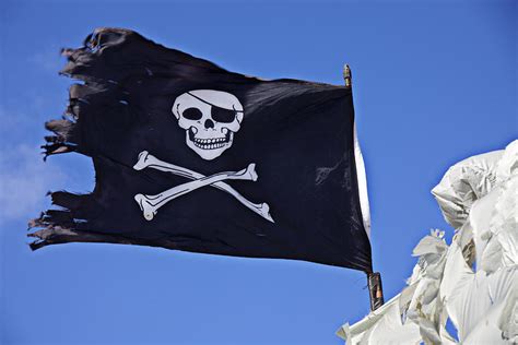 Black Pirate Flag Photograph by Garry Gay