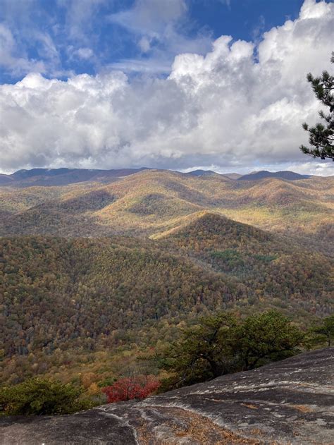 Top of Looking Glass! Fun and fall-y 6 mile hike. Pisgah National Forest, NC USA : hiking