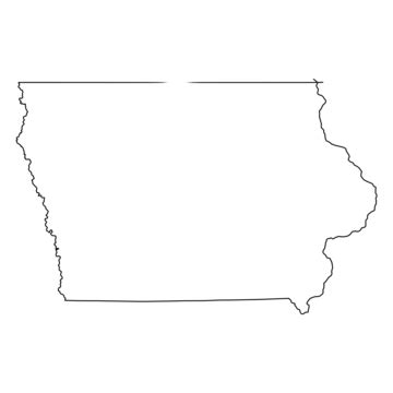 Iowa Ia State Border Usa Map Solid Detailed States Map Vector, Detailed, States, Map PNG and ...