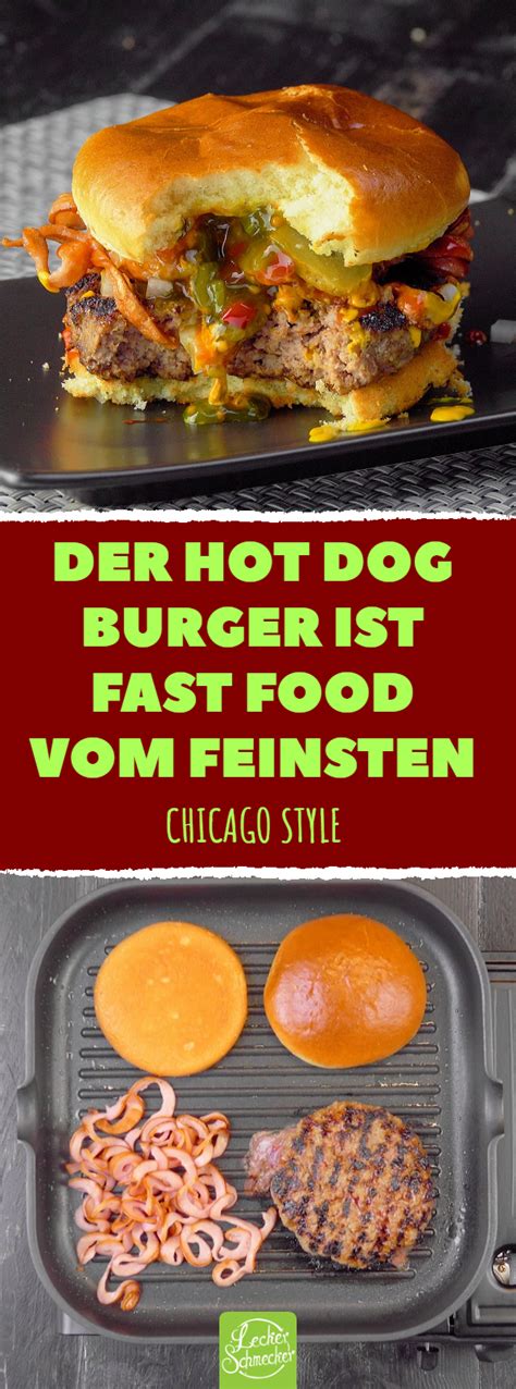 Der Hot Dog Burger ist Fast Food vom Feinsten #rezepte #burger #hotdog ...