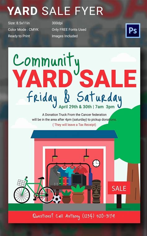 Free Printable Yard Sale Flyer Templates Create Yard Sale Flyers With Photoadking's Flyer Maker ...