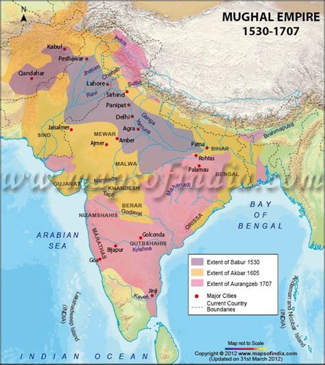 Mughal Empire Akbar Map