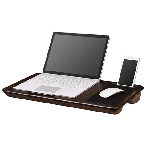 LapGear Home Office Lap Desk with Mouse pad and Phone Holder - Espresso ...