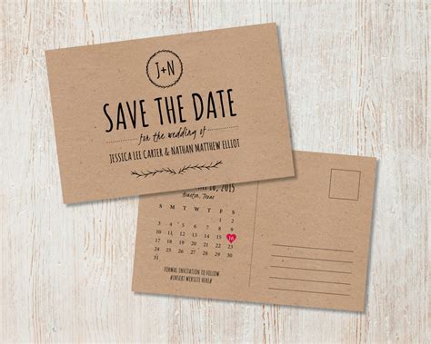 Rustic Save The Date Invitations