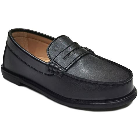 Boys Black Slip On Loafers | Boys Black Loafers | Formal Shoes ...