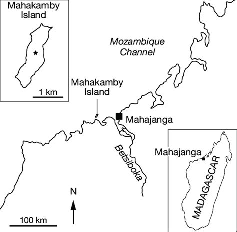 -General map of Madagascar and location of the Mahakamby Island: the ...