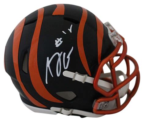 AJ Green Autographed/Signed Cincinnati Bengals Blaze Mini Helmet BAS ...