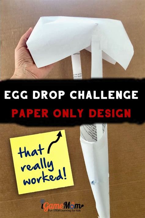 Egg Drop Challenge Design with Paper Only – Parachute