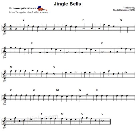 Jingle Bells Chords On Guitar at Rosemary Hernandez blog