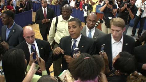 Barack Obama Shakes Hands Surrounded Stock Footage Video (100% Royalty-free) 219370 | Shutterstock