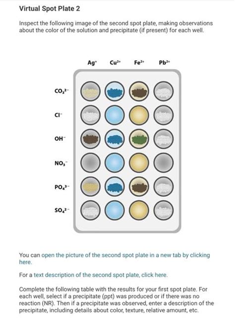 Solved Virtual Spot Plate 2 Inspect the following image of | Chegg.com