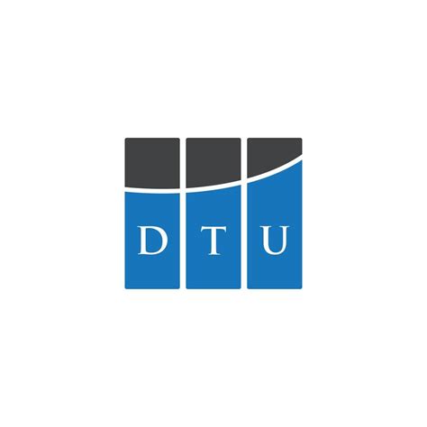 DTU letter logo design on WHITE background. DTU creative initials ...