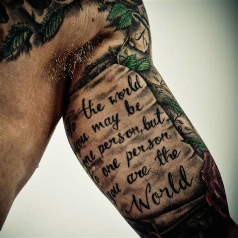 Men Arm Tattoo With Hidden Quotes - Tattoo Designs Pattern | Inner arm tattoos, Cool arm tattoos ...