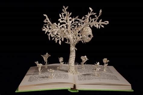 Artist creates incredible book sculptures from antique books paper