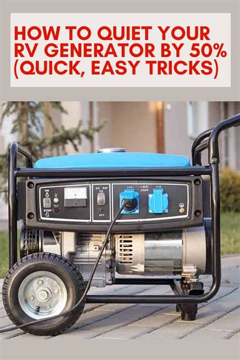 How to Quiet Your RV Generator by 50% (Quick, Easy Tricks) | Vintage campers trailers, Rv ...