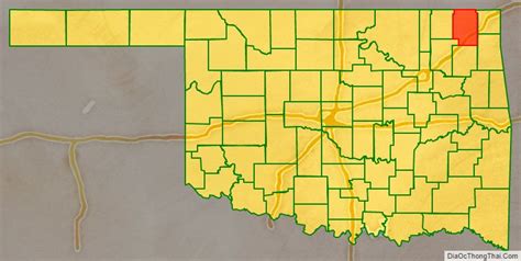 Map of Craig County, Oklahoma - Thong Thai Real