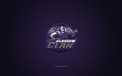 Glasgow Clan, British hockey club, EIHL, purple logo, purple carbon ...