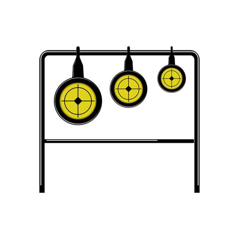 black shooting target cartoon vector illustration 22610274 Vector Art ...