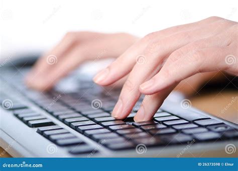 Hands Typing On Keyboard Royalty Free Stock Photos - Image: 26373598