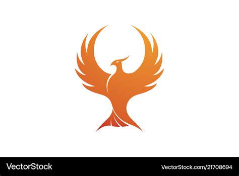 Creative phoenix bird logo Royalty Free Vector Image