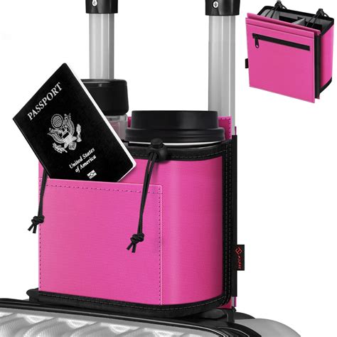 Buy Travel Luggage Cup Holder, FINPAC Free Hand Drink Caddy w/Adjustable Divider for Bottles ...