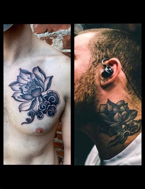 Mac Miller Neck Tattoo Flower