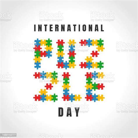 International Puzzle Day Vector Illustration Suitable For Greeting Card ...