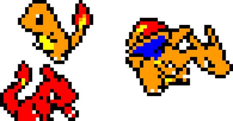 Charmander s evolution pixel art