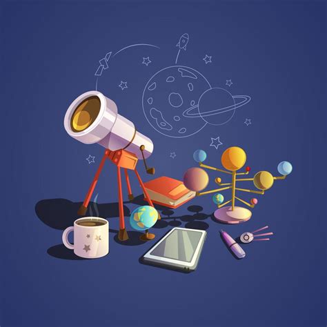 Astronomy cartoon set 467176 Vector Art at Vecteezy