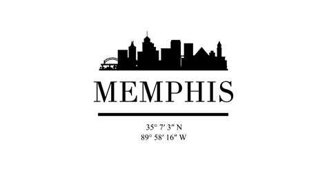 MEMPHIS TENNESSEE BLACK SILHOUETTE SKYLINE ART - Memphis - Posters and ...