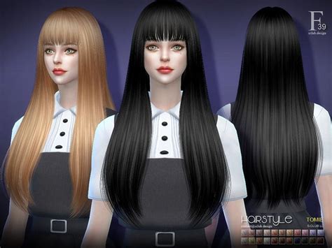 The Sims Resource: Hair Tomie n39 by S-Club - Sims 4 Hairs | Sims 4 ...