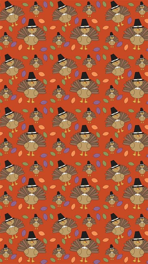 Download Thanksgiving Aesthetic Turkey Pattern Wallpaper | Wallpapers.com