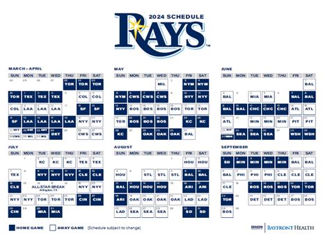 Tampa Bay Rays release 2024 regular season schedule | WFLA