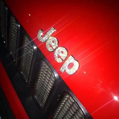 Bling JEEP LOGO Front or Rear Grille Emblem Decal Rhinestone Crystals ...