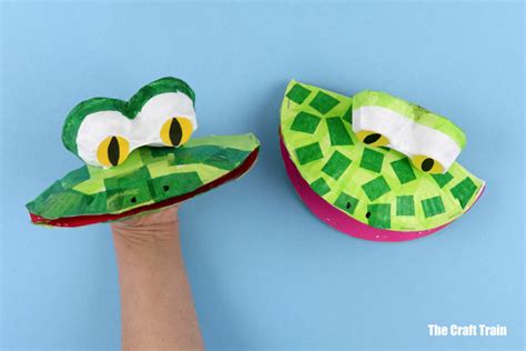 paper plate frog puppet - The Craft Train