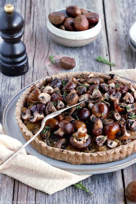 Chestnut Leek and Mushroom Tart - Del's cooking twist