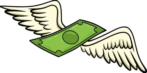 Money Wings Flying Isolated 5488534 Vector Art at Vecteezy