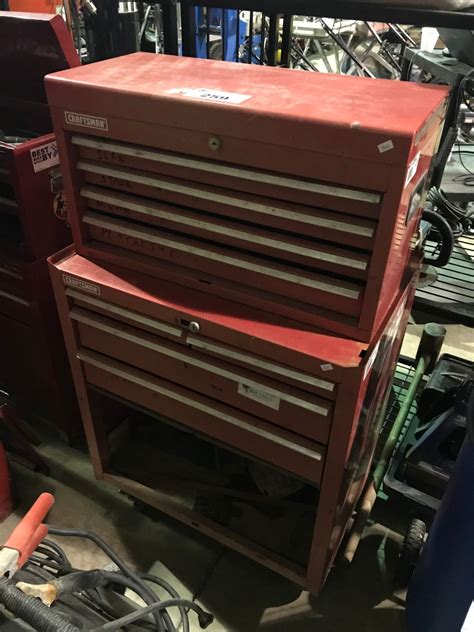 RED CRAFTSMAN MULTI DRAWER MOBILE TOOLBOX WITH CONTENTS - Able Auctions